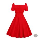 Robe Steampunk Femme élégante en rouge
