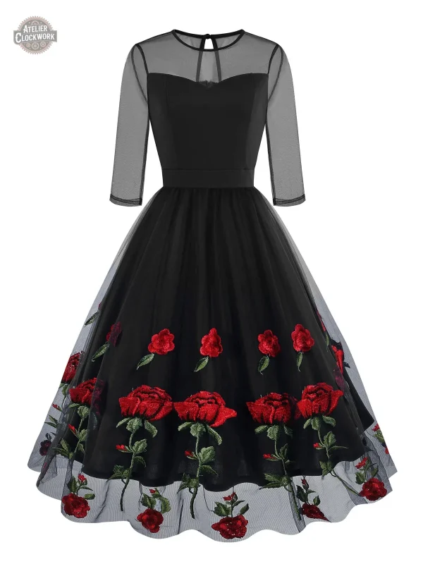 Robe Fleurie inspirée du style Victorien