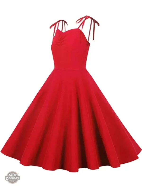 Robe Steampunk Rouge inspirée de West Side Story