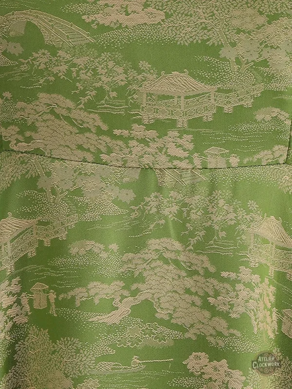 Robe verte inspirée de la mode steampunk