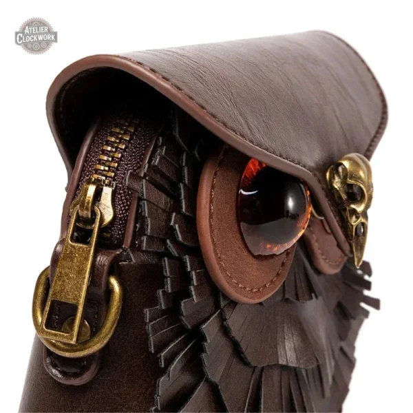 Sac Steampunk en cuir au design unique et vintage
