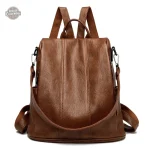 Sac à dos en cuir pour femme, mélange de passé et futur