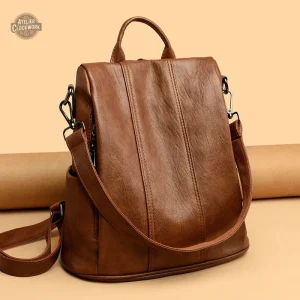 Sac à dos vintage en cuir pour look steampunk