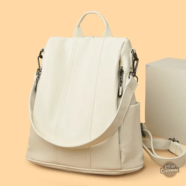 Sac à dos en cuir pour femme au style vintage