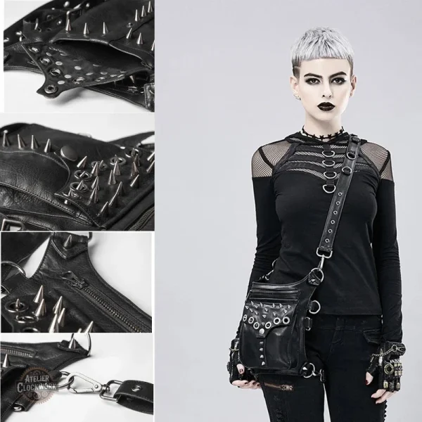 Sac Steampunk Femme en cuir vintage