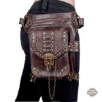 Sac ceinture cuir femme steampunk élégant et pratique