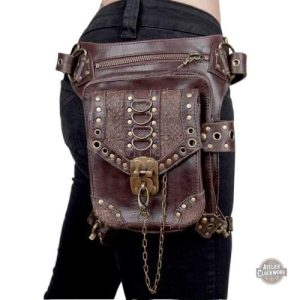 Sac ceinture cuir femme steampunk élégant et pratique