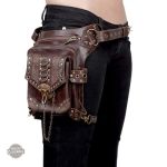 Style steampunk : sac ceinture en cuir pour femmes modernes