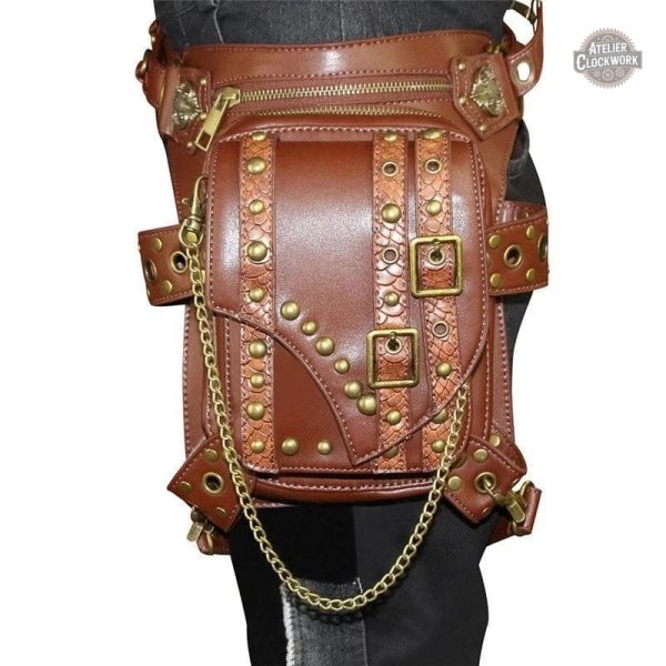 sac-cuir-steampunk-1 Sac Steampunk en cuir pour femme, élégant et original