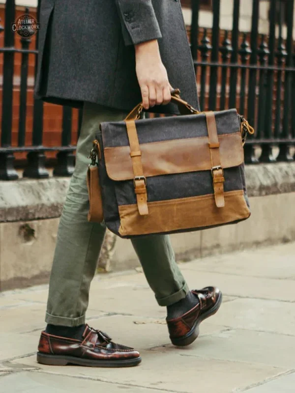Sac vintage Steampunk pour homme, look dandy