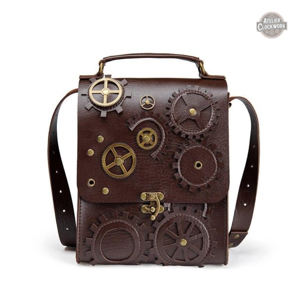 Sac Cuir Vintage - Rétro Futur en style steampunk