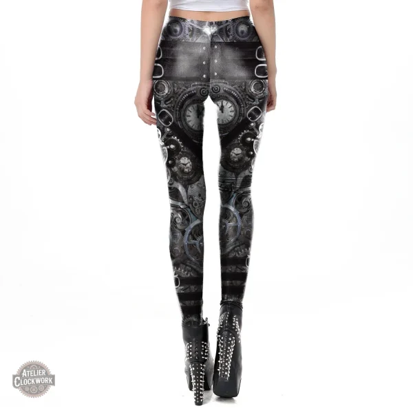 Legging femme steampunk avec motifs vintage