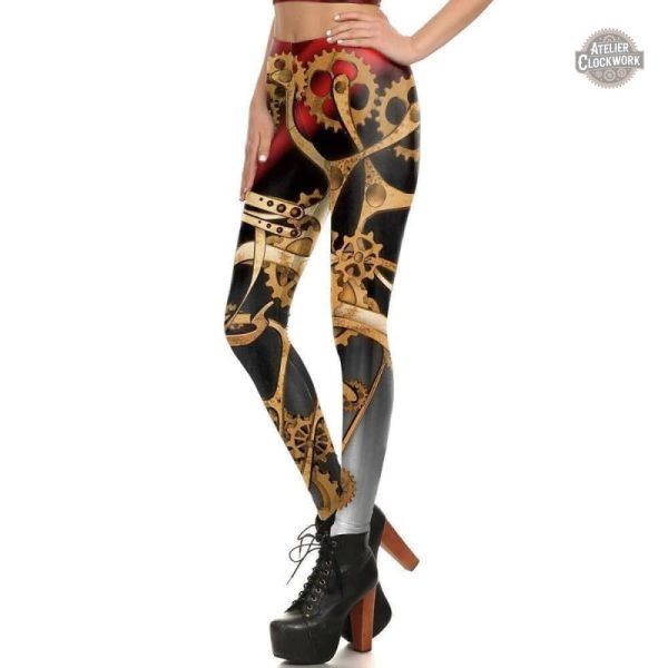 Legging féminin inspiré du steampunk, élégant et moderne