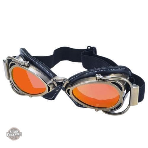 steampunk-lunettes-biker-pilote-aviateur-steampunkstore-1 Lunette Aviateur Vintage - Pilote Rétro