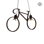 Lampe Steampunk Suspension Bicyclette au design vintage