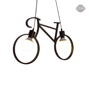 Lampe Steampunk Suspension Bicyclette au design vintage