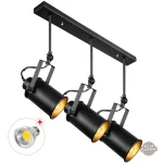Lampe Projecteur design steampunk en bois