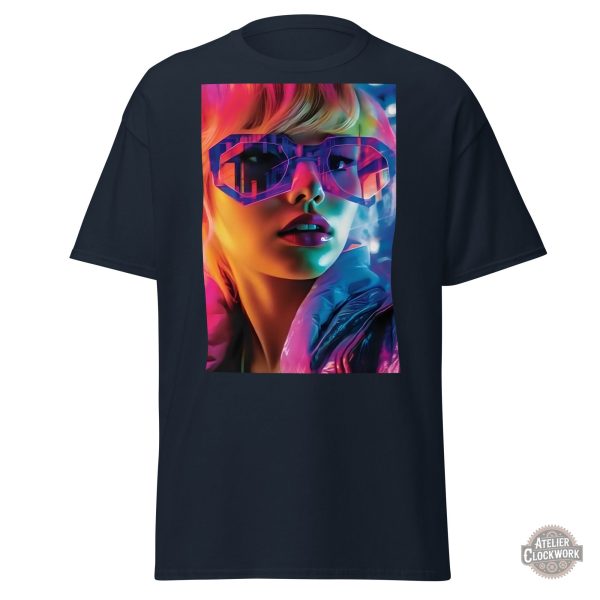 Tee Shirt Steampunk au look néon unique