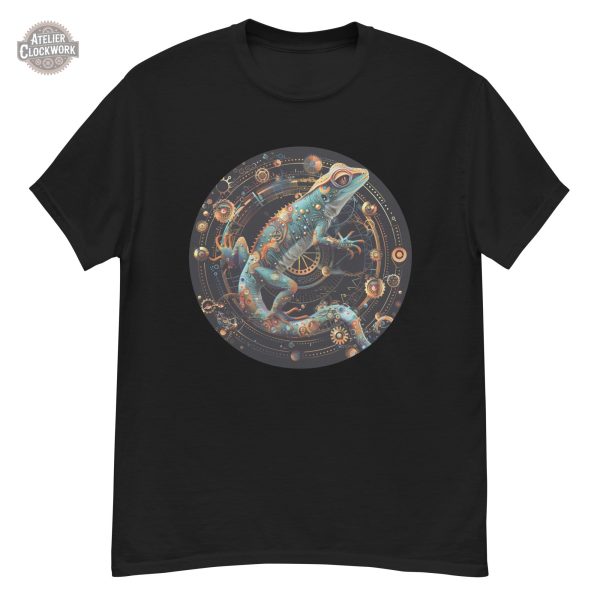 t-shirt-gecko-1 T-shirt Gecko Steampunk unisexe, style original