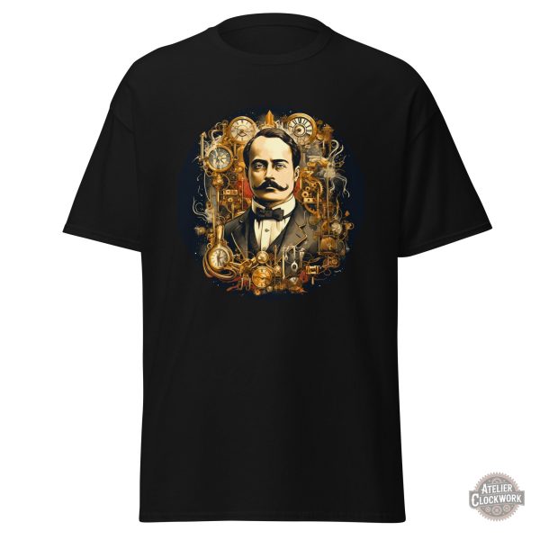 t-shirt-h-g-wells-1 T-Shirt H G Wells Steampunk en coton confortable