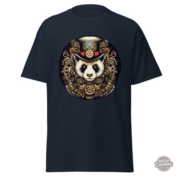 Tee-shirt avec design panda et accessoires steampunk