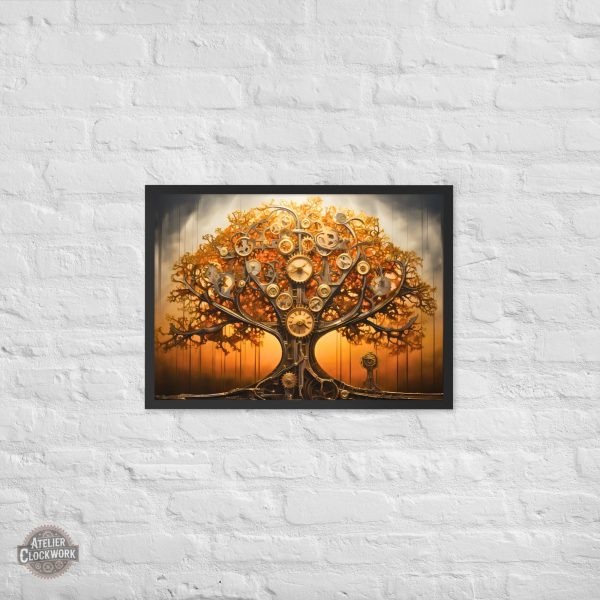 Art mural original Arbre de Vie en esthétique Steampunk