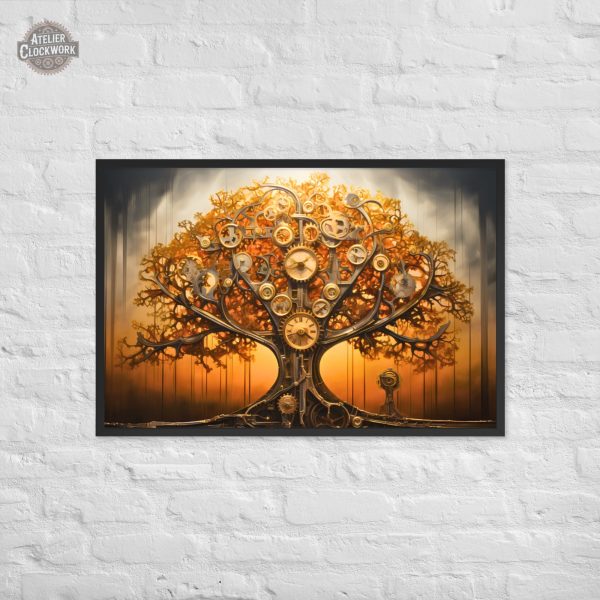 Décoration murale artistique Arbre de Vie Steampunk