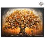 Tableau Steampunk avec un arbre vibrant de vie