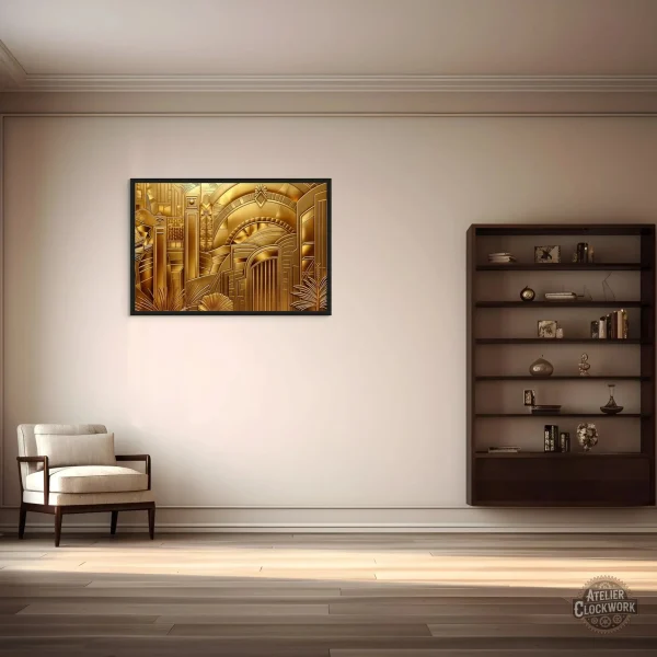 Art Déco : Voyage Doré en style abstrait
