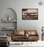 Tableau Avion Vintage en style steampunk