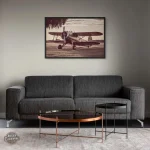 Décoration steampunk : illustration d'avion rétro