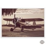Art mural aviateur rétro au design steampunk
