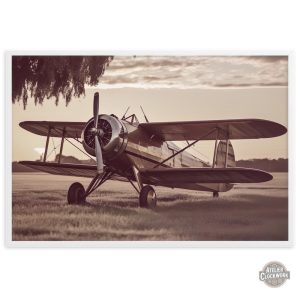 Art mural aviateur rétro au design steampunk