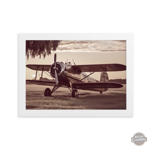 Tableau unique d'avion vintage pour décoration intérieure