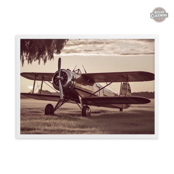 Tableau artistique sur le thème de l'aviation vintage