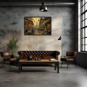 Tableau Bistrot Paris Steampunk