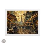 Art mural steampunk pour ambiance bistrot