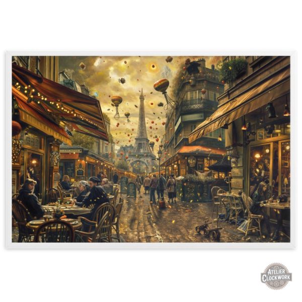 Illustration bistro au charme rétro