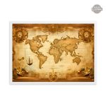 Tableau inspiré de l'ancienne cartographie steampunk