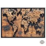 Décoration intérieure Steampunk - Carte du Monde