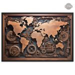 Tableau artistique carte ancienne