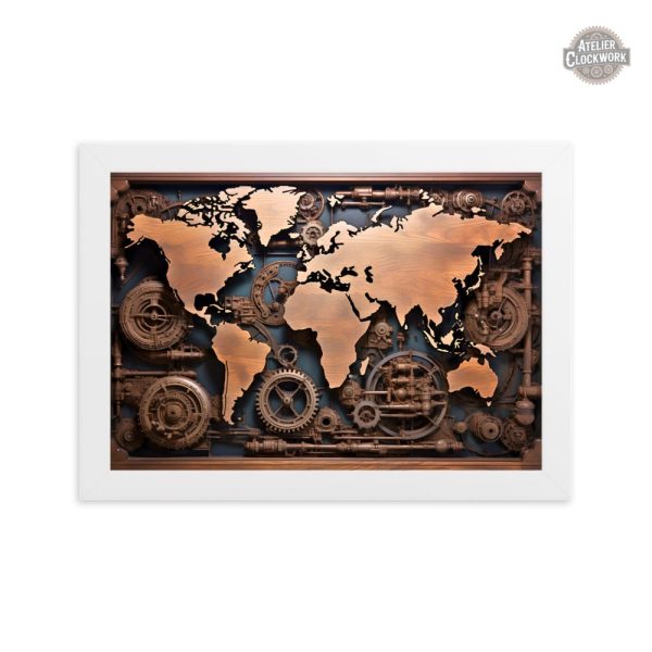 Tableau mural carte ancienne design
