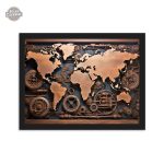 Carte du monde design industriel