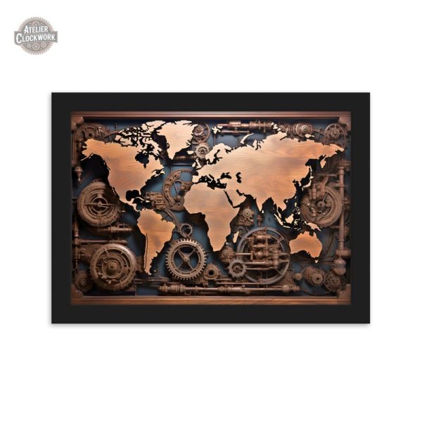 Illustration carte du monde originale
