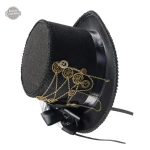 Chapeau fantaisie avec ornements de plumes
