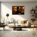 Tableau Chat Noir - Aristocrate Steampunk