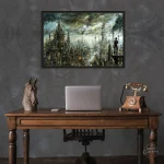 Art mural inspiré du style industriel Steampunk
