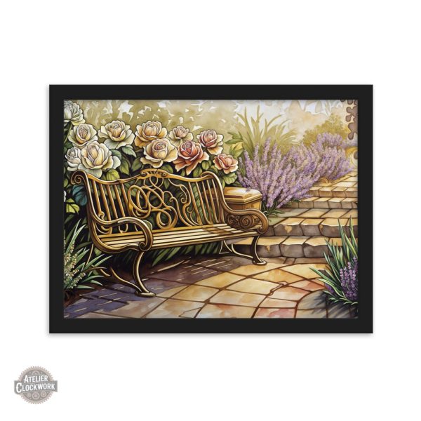 Fleurs vintage en tableau, style jardin anglais