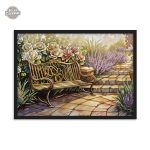 Décor mural fleuri dans une esthétique steampunk