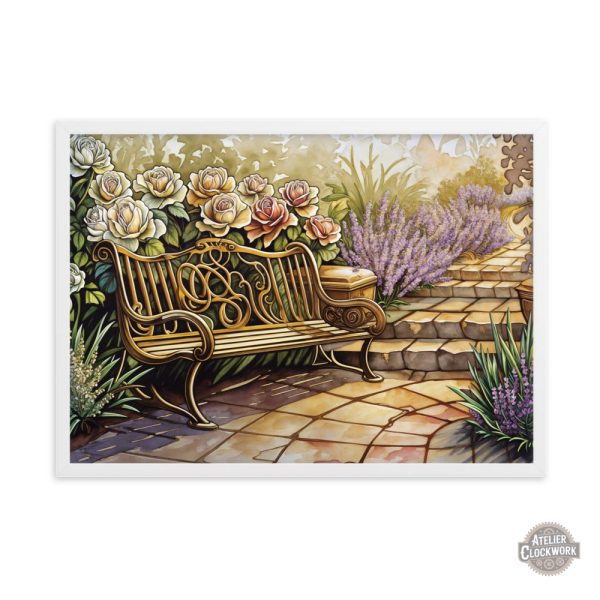 Illustration florale vintage, décor steampunk